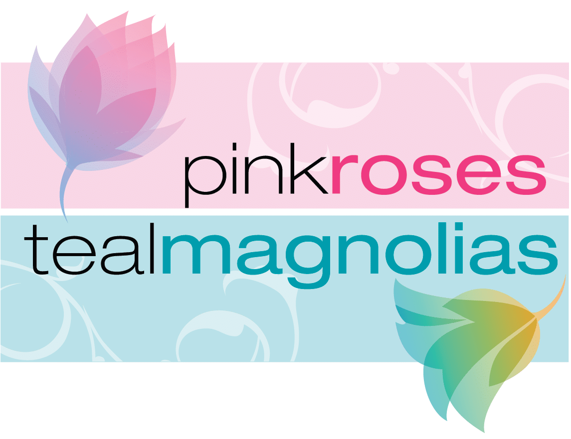Pink Roses Teal Magnolias Large Logo 02